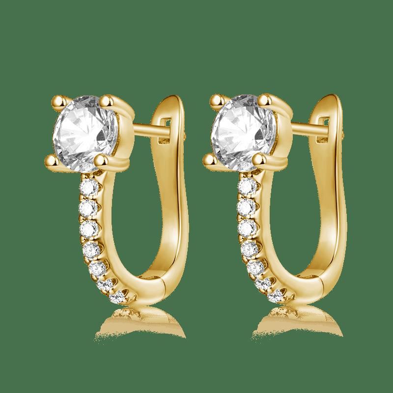 Aretes Delicados de Aros de Cristal y Circón Gnoce